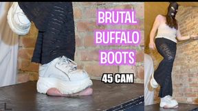 Buffalo Boots Ball Crush & Stomping Cum Explosion from Cock **CRUSH CAM version** Extreme Ballbusting Cock Testicle Trampling Trample Crush Stomp Hard Heavy Buffalos cumshot CBT Goth Gothic Mistress Dolores shoejob bootjob fetish femdom boots
