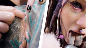 ”Pet Play Dominatrix Controls Tattoo Cat-chick”