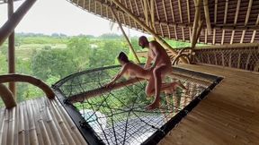 Amateur French wife gets her big-assed, big-boobed body filled with a