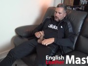 Dilf jerks uncut cock and cums while wearing trackies PREVIEW