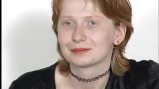 "Cute redhead teen gets a lot of cum on her face - 90&#039;s retro fuck"