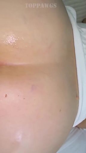 Peachy Granny big ass mature in white one piece   Clip 1