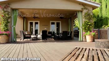 Alina Li & Veronica Rodriguez: Sizzling Latina Lesbians in Sensual Yoga Play