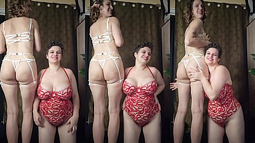 Two beautiful babes, beautiful lingerie and bangin' booties!