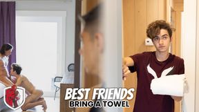 Bring a Towel - Donavan Brings His Friend&#039;s Stepdad Dalton a Towel - He Can&#039;t Help but Watch and Join - Benvi Watches and Jerks