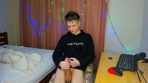 Smooth Twink Twists Pulsing Pole Till Thick Cum Endgame