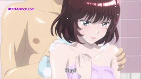 While my Girlfriend was Away, her Stepsister asked Me to Wash her Back - Exclusive Hentai, Eng Sub