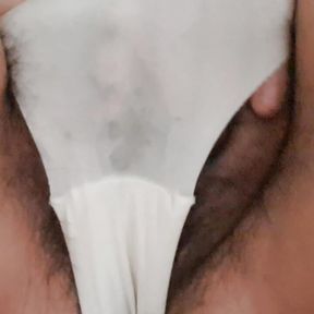 wife in white panties, you are very juicy and wet