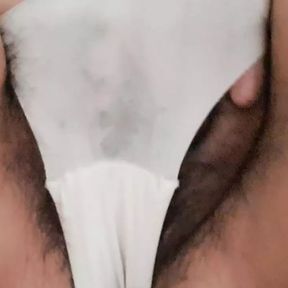 wife in white panties, you are very juicy and wet