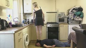 Chelsea's Sparkly Dress & Mary Jane Shiny Heels Head Trample