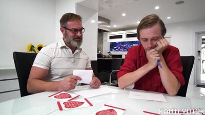 Kristofer Weston shoves his cock deep down his stepson's ass