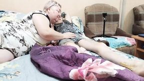 The neighbor wakes me up with a mind-blowing &mdash;  sloppy &mdash;  wet &mdash;  nasty &mdash;  deepthroat blowjob that leaves me gasping for air