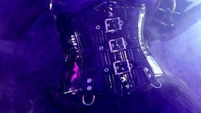 Hot and Shiny - Wearing Pvc and Latex - Fashion Shoot Backstage (arya Grander) Mask Corset Smoke