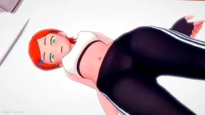 Gwen Whispers Temptation as Ben Surrenders in Hot Anime Tryst