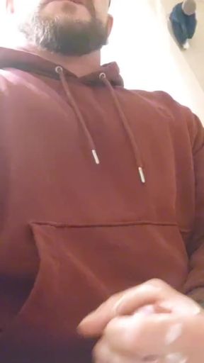 I lotion up and Yank a quick one from my hard cock