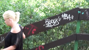 ”Naughty girls outside showing off their bodies & peeing”