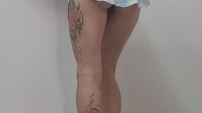 The little red bear humiliated by muddy outdoor shoes