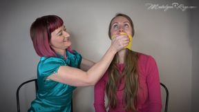 10 Gagged Questions with Madalynn Raye 4K- AJ asks Madalynn a series of questions while she tries to talk through her numerous gags