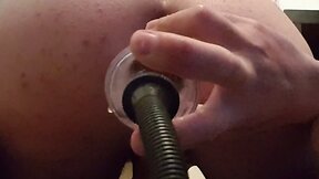 Young Guy pump Prolapse, Insert Huge Dildo