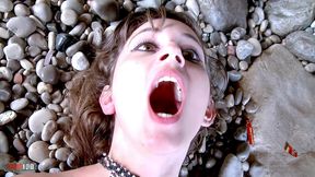 shy petite teen slut prisca gets wild fucking at the beach