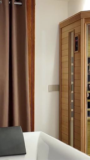 Aunt Unmasks the Perverse Plan of the Young Man and His Friend to See Her Naked in the Sauna