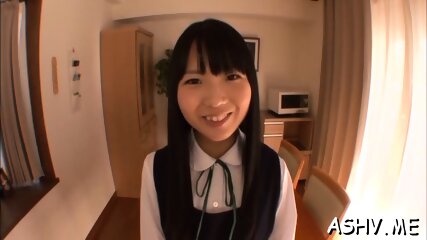 Marvelous asian girlfriend blowing like a goddess