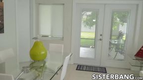Asian stepsister Paisley Paige seduces me to see my fat cock and swallow it