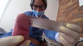 Nurse gets dick checked then takes gaping anal after showing big ass