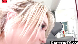 FactorTS.com - Tall shemale's small cock pleases a petite, tight babe