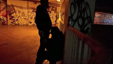 Whore degraded in parking garage