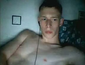 Webcam hot blonde boy jerking on cam