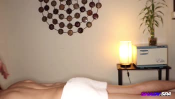 Eva Nyx's Shady Spa Massage - Busty Blonde Teen (18+) Handjob & Blowjob