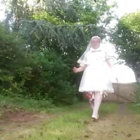 Small walk in wedding dress