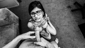 Sensual Seduction: Mia Khalifa's Black and White French Audition