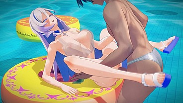 Honkai Misteln Schariac at pool