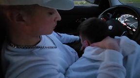 Raw Gay Blowjob - My Bitch's Mouth on My Cock While I Drive
