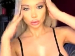 Amateur blond girl with big boobs getting fucked