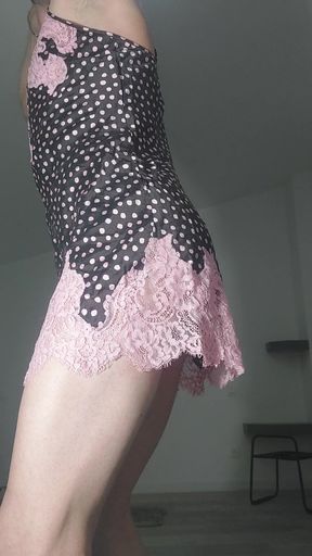 I wiggle my ass in a nightie and a thong