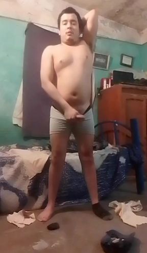 Jesus in boxer pulling his penis 149