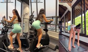 Sizzling Gym Session Transforms into Alluring Yoga Stretch!