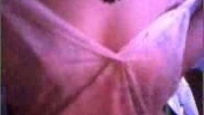 Webcam chat with cute black haired teeny lady