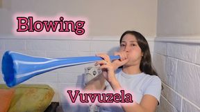 Blowing Vuvuzela