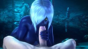 3D Porn Animation: Non-stop Huge Cock Sucking From Blue-skin Dark Elf Queen Nualia