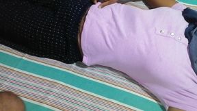 Asian with Bushy Hairy Tits Full Body Strip Before Intense Sex