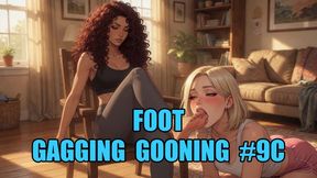 Foot Gagging Gooning #9C: Surrender to Deep Foot Gagging (Animated, Music)