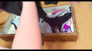 Milf panty drawer raided cum exploding fetish solo