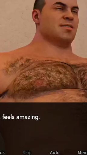 Mature dad in his bulky underwear attracts attention fast.   Clip 1
