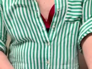 Trans girl jerks off in bathroom and cums into hand