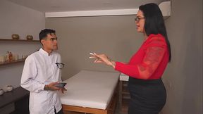 TubeLatina MILF BBW es follada en su enorme culo por la gran verga de su masajista amateur, Follate este co&ntilde_o en silencio!