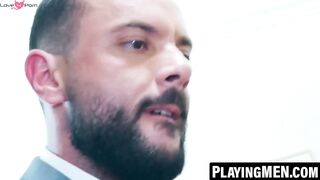 PlayingMen.com - Donato Reyes's newly hired cock sucking and cock riding